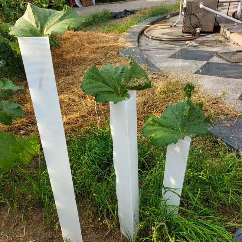 ท่อป้องกันต้นไม้ต้นอ่อนพลาสติกลูกฟูกป้องกันการกัด