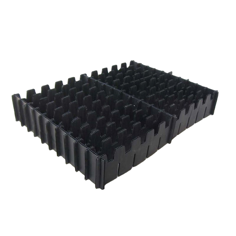 ภาชนะ PP Hollow Board แบ่งช่อง ESD พร้อมตัวแบ่งกริด
